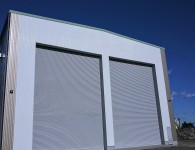 大型シャッター 三方枠付 内付 高さ11m×幅8m